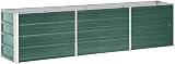 vidaXL Raised Garden Bed Galvanised Steel Anthracite 240x40x45cm view 1