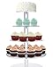 Utenlid Acrylic 4-Tier Round Stacked Party Cupcake Stand with Stable Screw-On Pillars - Tiered Cupcake Stand/Cupcake Tower