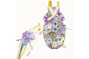 CXYYXF Bird Flight Suits Diapers, Parrot Flight Suits Diapers for Quaker Parakeets Cockatiels Conures Macaw African Grey, Bird Diaper, Parrot Clothes (Purple A,2XL)