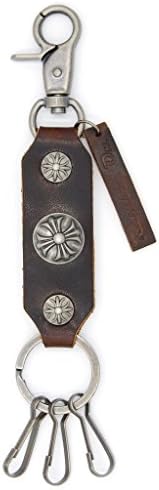 Ramble On Genuine Leather Handmade Keychain - Unique Styles for Bikers, Cowboys, Punks, Goths and Everybody in Between -Shield Style for All of You Who Need A Little Protection