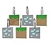 Minecraft Isometric Characters Shower Curtain & 12-Piece Hook Set & Easy Use (Official MinecraftProduct)