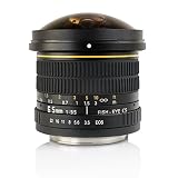 Opteka 6.5mm f/3.5 HD Aspherical Fisheye Lens & Removable Hood for Canon EOS 80D, 77D, 70D, 60D, 60Da, 50D, 7D, T7i, T7s, T7, T6s, T6i, T6, T5i, T5, SL2 and SL1 Digital SLR Cameras