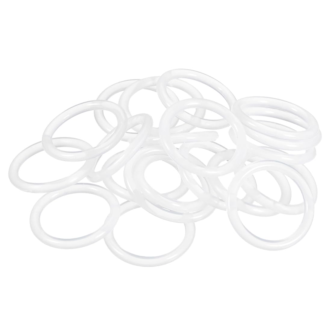 Photo 1 of uxcell Silicone Rubber O-Ring, 28mm OD, 22mm ID, 3mm Width, VMQ Seal Rings Gasket, White, Pack of 20