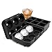 Iduola BPA Free Ice Cube Trays with Lids, Set of 2 Food-Grade Silicone Reusable Sphere Round Ice Ball Maker Easy Release Large Square Ice Cube Molds for Chilling Cocktail, Whisky, Bourbon