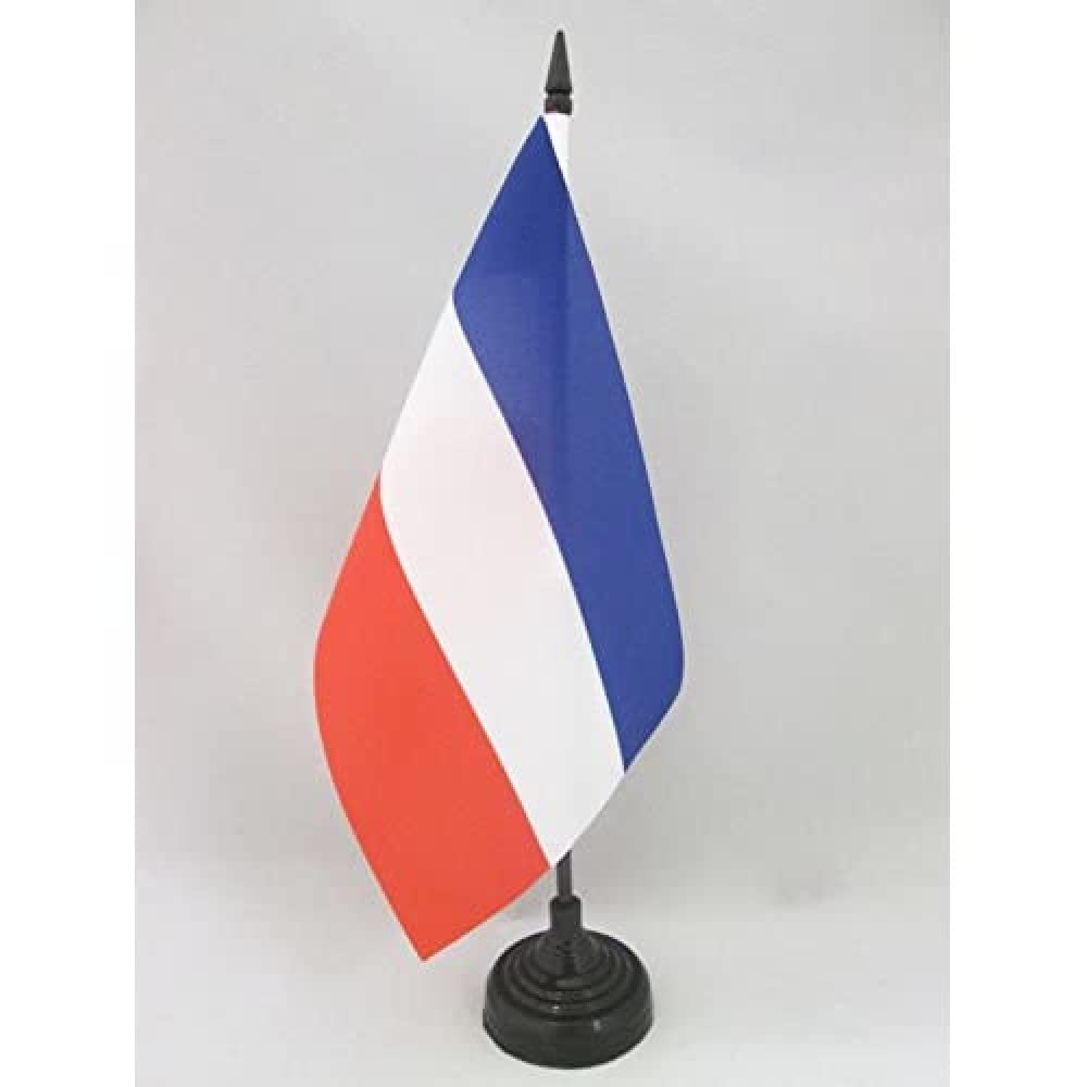 AZ FLAG Federal Republic of Yugoslavia Table Flag 5'' x 8'' - Yugoslavian Office Decoration 100% Polyester 21 x 14 cm - Mini Desk Flag with Pole and Black Plastic Base