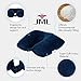 JML 3 in 1 Neck Convertible, Ultra Soft Head Support with Eye Mask and Earplugs for Business, Airplane, Home, 3 in 1 Travel Pillow, Navy
