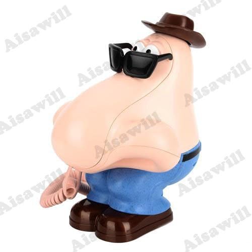 Stylish Big Nose Shape Telephone - Pink + Blue + Brown