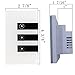 Smart Switch,Woocon Wifi Light Switch That Compatible with Alexa Echo Dot and Google Home In-wall Wireless Switch ,Timing Function,No Hub Required (3 Switches in 1 Gang)