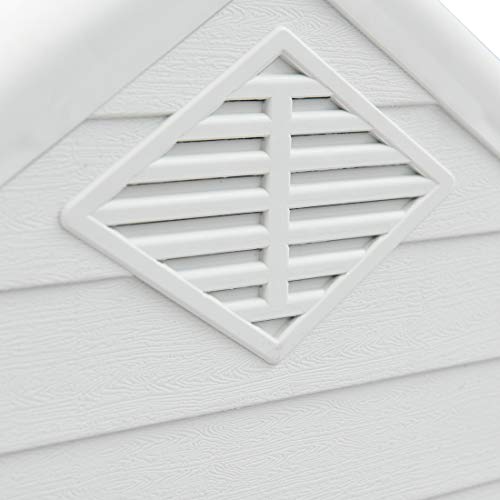 Good Life Outdoor Indoor Waterproof Plastic Dog House for Medium to Large Dogs Outdoor Winter Pet Dog House Kennel Ventilate Blue & White Color
