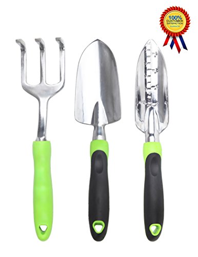 Finnhomy Garden Tool Set/Gardening Tool Set Garden Kit Gardening Gift Tool Set for Digging Weeding Loosening Soil Aerating Transplanting 3 Piece