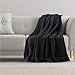 Bedsure Knitted Throw Blanket for Sofa and Couch - Lightweight, Soft & Cozy Knit Throws - Black, 50 x 60 inches