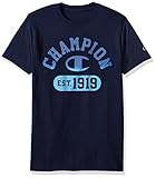 Champion Men's Classic Jersey Graphic T-Shirt, Navy/Gym Fade, Medium