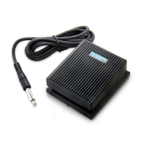 HQRP Sustain Pedal Foot Switch Style for Roland D70, D-70, DP1, DP-1, JD800, JD-800, JP4, JP-4, JX10, JX-10, JX8P, JX-8P Keyboard Damper Pedal + HQRP Coaster
