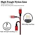 MFi Certified iPhone Charger, Lightning Cable, 4Pack (3FT 6FT 6FT 10FT) to Syncing Data and Nylon Braided Cord Charger Compatible with iPhone/XS/XR/X/8/8 Plus/7/7 Plus/6S/6 Plus More (Black&red)