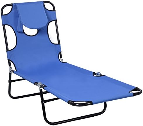 New Blue, Goplus Outdoor Camping Bed Folding Portable Military Cot Sleeping Hiking Travel # 098-1