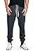 PROGO USA Men's Joggers Sweatpants Basic Fleece Marled Jogger Pant Elastic Waist (X-Small, Marled Black)