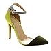 Wild Diva AKIRA-45 Women's D'Orsay Buckle Ankle Strap Stiletto Dress Pumps