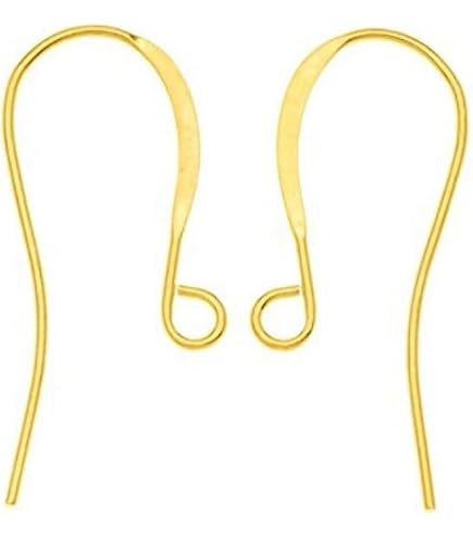 22kt Gold Plated Sterling Silver French Hook Earring Connector Wires (Pair) - Egemmall #97828