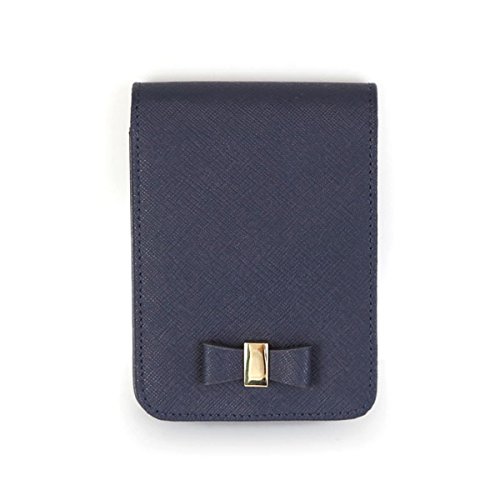 [ALBJHB] Cigarette Case Pouch Multi Purpose Travel Cow Leather Pouch Cigar Pocket Box Holder &amp; Free Gift (Key Ring) (Navy)