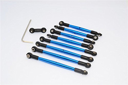 Traxxas 1/16 Mini E-Revo, Mini Summit Upgrade Parts Aluminum Completed Tie Rod - 9 Pcs Blue