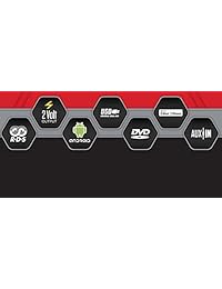 Jensen VX3022 receptor A V con DVD, 6.2 in, pantalla táctil, con Bluetooth, VX3022, Negro