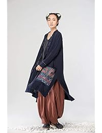Jiqiuguer Cardigan Women Casual Ethnic Style Long Sleeve Shirt Blouse Comfy Soft