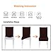 uxcell Stretchy Removable Washable Seat Covers Hotel Dining Room Ceremony Kitchen Bar Dining Chair Cover Restaurant Wedding Part Decor (Black)