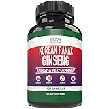 Envy Nutrition Korean Panax Ginseng Capsules - Improved Energy and Performance with Better Memory, Immunity, Concentration, Efficiency and Physical Stamina - 120 Vegan Capsules…