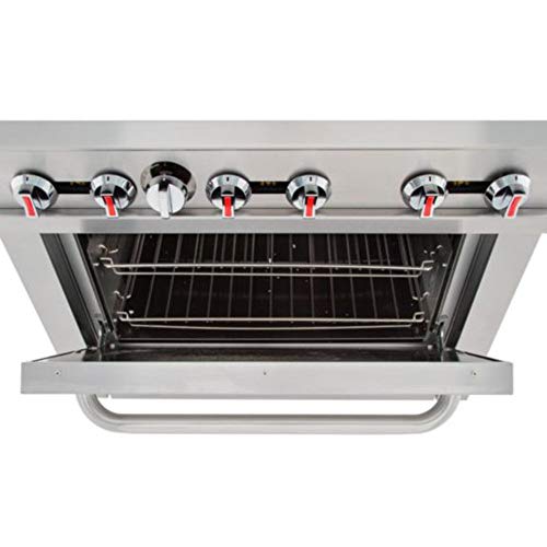 Empura 36" Stainless Steel Commercial Gas Range with Oven, 6 Burners, 211,000 BTU - Thumbnail 6