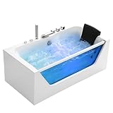 Empava Whirlpool Bathtub with 11 Jets,59" Spa Tub