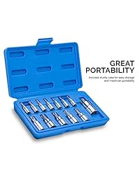 Juego de puntas de desarmador torx con rosca Neiko, T8 a T60, metal S2, juego de 13 unidades, 10071A