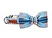 Lionet Paws Boy Dog Collar with Bowtie, Comfortable Adjustable Cute Blue Plaid Bow Tie Collar for Male Dogs Gift, Medium, Neck 13.5-22 inches
