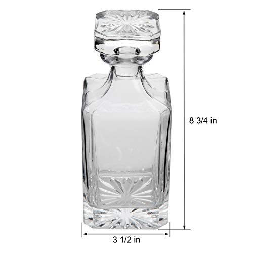 image for Lily's Home Glass Decanter with Glass Stopper, Let Your Favorite Vinta