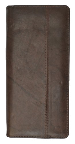 Zip Around Leather Travel Wallet with Passport and Boarding pass Holder by Marshal