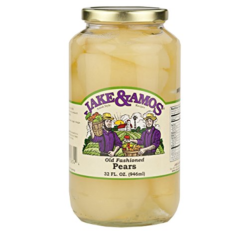 Jake & Amos Old Fashioned Canned Pears, 32 Oz. Jar (Pack of 2)