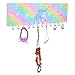 QtGirl Jewelry Organizer Holder for Girls Room, Wall Necklace Bracelet Hanger Girls Room Decor with Hooks Wall Mounted Holder for Rings Watches Accessories