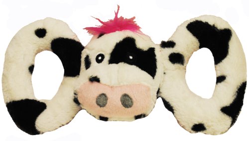 Jolly Pets Jolly Tug-a-Mal Cow Tug/Squeak Toy, Small