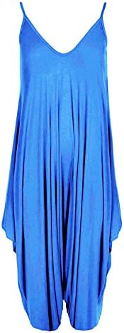 New Ladies Cami Lagenlook Romper Loose Harem Jumpsuit Playsuit Dress Plus Size