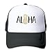 Waldeal Women's Aloha Beaches Pineapple Baseball Hat Mesh Trucker Snapback Cap Black