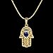 XUPING Halloween Hamsa Hand Evil Eye Necklaces 18k Gold Color Chain Children's Womens M3-32797US