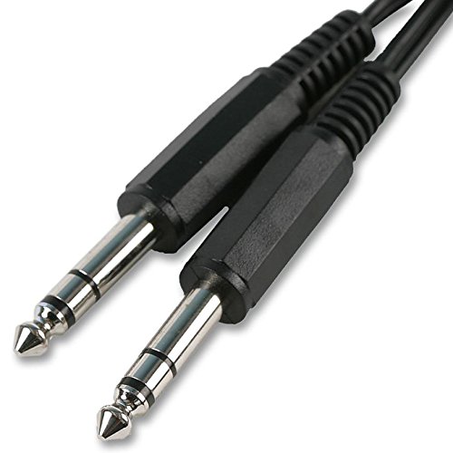 Pro Signal PSG00087 6.35mm (1/4") Stereo Jack Plug to Plug Lead, 1m, Black