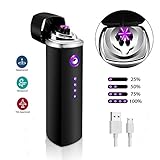 Dibikou Lighter Electronic Triple Arc Plasma Lighter Rechargeable Lighter Powerful Lighter for Men Outdoor Indoor