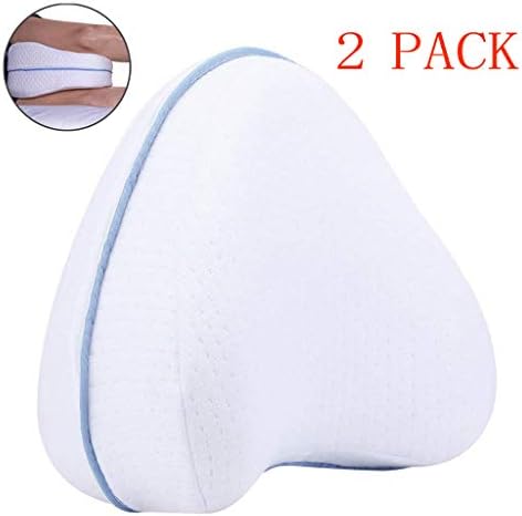 GYBOOM Leg Positioner Pillows Legacy Leg Pillow- Sciatic Nerve Pain Relief Pillow - Best for Pregnancy, Hip, Leg, Knee, Back and Spine Alignment - Memory Foam Orthopedic Leg Pillow (2pack white)
