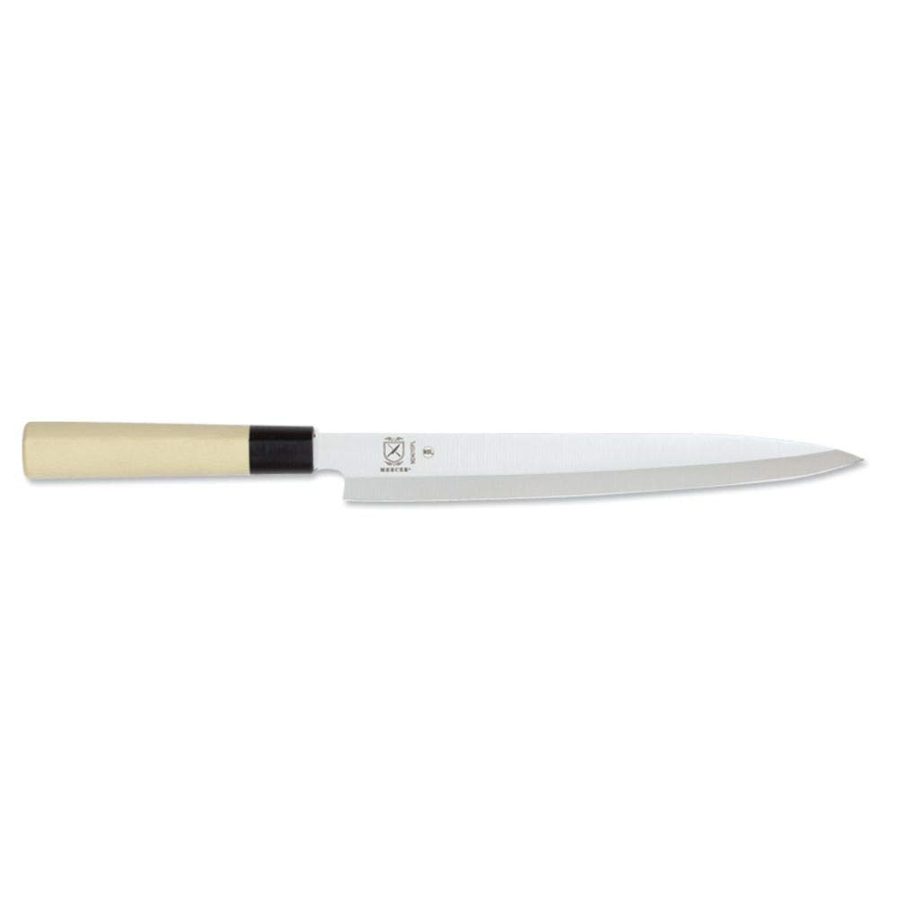 Mercer Culinary Asian Collection Knives 10-inch Yanagi Sashimi Knife NSF Handle, Wooden
