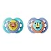 Tommee Tippee Closer to Nature Fun Style Baby Pacifier, BPA-Free, 0-6 Months, 2 Count (Colors May Vary) primary
