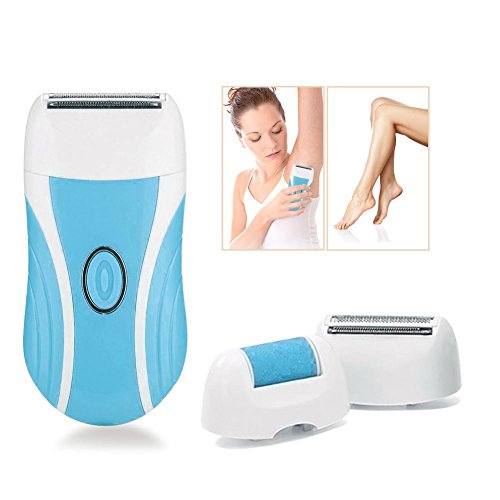 Epilator, Lady Shaver 3 In 1 Cordless USB Electric Epilator For Women And Men Multi-Functional Hair Removal Tool Nail Grinding Drill Facial Body Care (Blue)