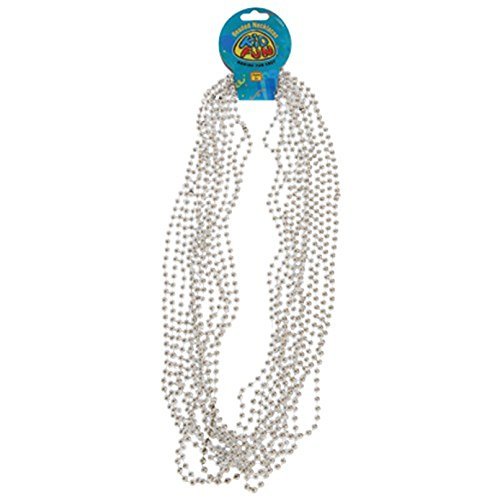 Dozen Metallic Bead Necklaces/Silver