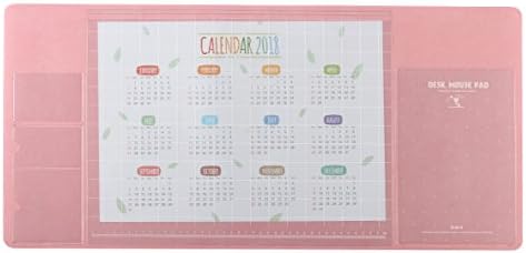 Sincco Korean Multi-function Large Gaming Thicken Non-slip Desk Mat, Creative Personality Writing Pad, Computer Mouse Pad and Calendar Pad(Pink)