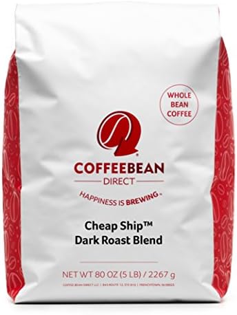 Coffee Bean Direct Cheap Ship Dark Roast Blend, Whole Bean Coffee, 5-Pound Bag