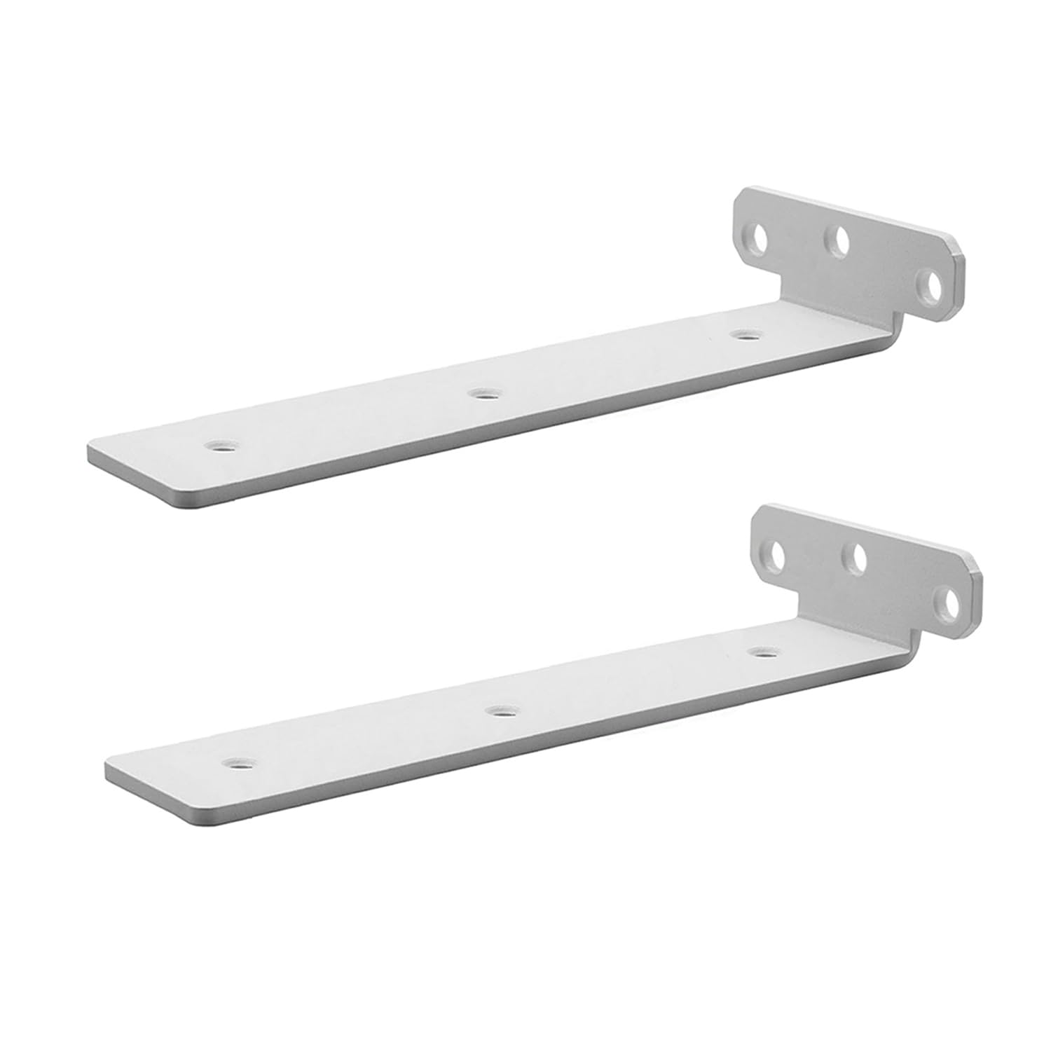 Melairy 2PC Thickened White Shelf Brackets Wall Mounted Shelve Brackets 25CM Metal L Bracket Right Angle Table Support Bracket…